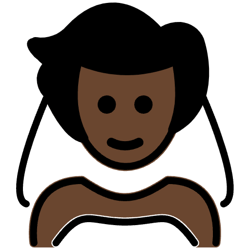 Person With Veil Dark Skin Tone Emoji from OpenMoji Emoji Set