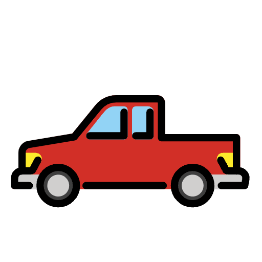 Pickup Truck Emoji from OpenMoji Emoji Set