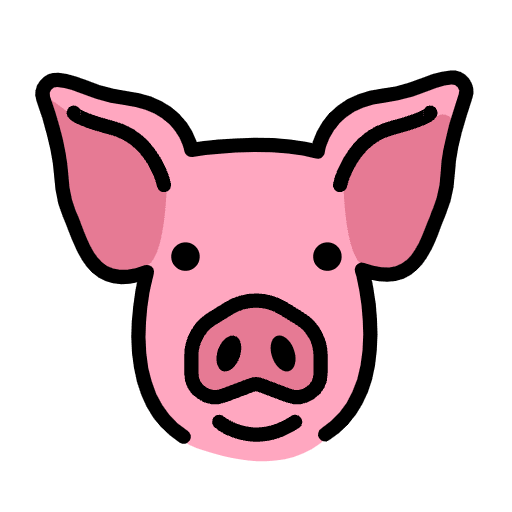 Pig Face Emoji from OpenMoji Emoji Set