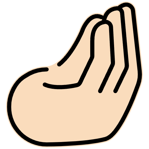Pinched Fingers Light Skin Tone Emoji from OpenMoji Set