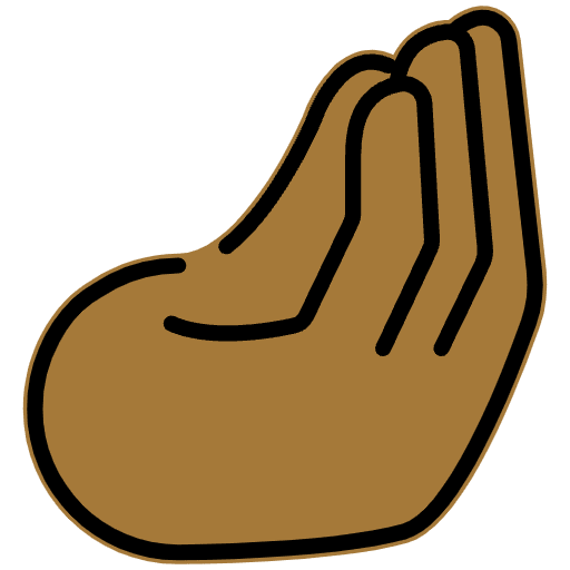 Pinched Fingers Medium Dark Skin Tone Element from OpenMoji Emoji Set