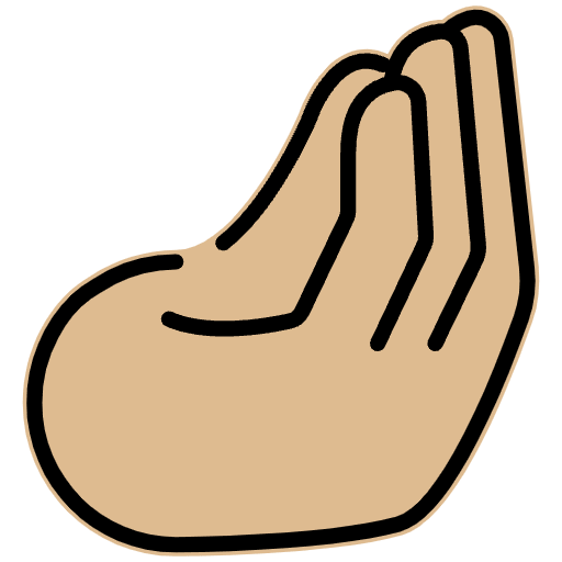 Pinched Fingers Medium Light Skin Tone Emoji from OpenMoji Emoji Set