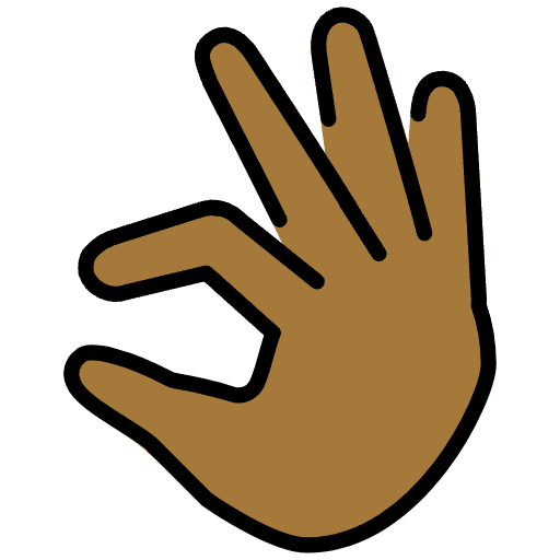 Pinching Hand Medium Dark Skin Tone Emoji from OpenMoji Emoji Set
