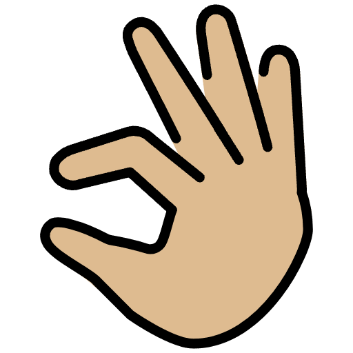 Pinching Hand Medium Light Skin Tone Emoji from OpenMoji Set