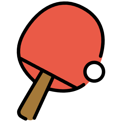 Ping Pong Emoji from OpenMoji Emoji Set