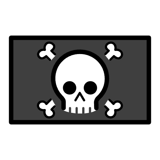 Pirate Flag Emoji from OpenMoji Emoji Set