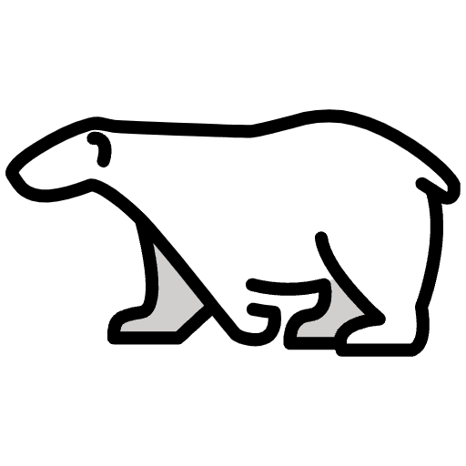 Polar Bear Emoji from OpenMoji Emoji Set