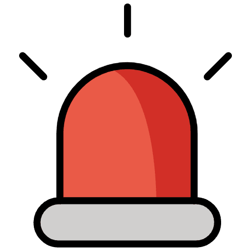 Police Car Light Emoji from OpenMoji Set