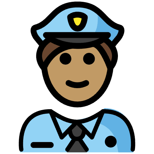 Police Officer Medium Skin Tone Emoji from OpenMoji Set