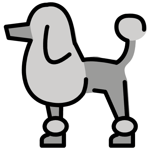 Poodle Emoji from OpenMoji Set