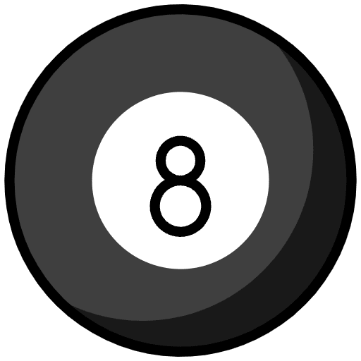 Pool 8 Ball Element from OpenMoji Emoji Set