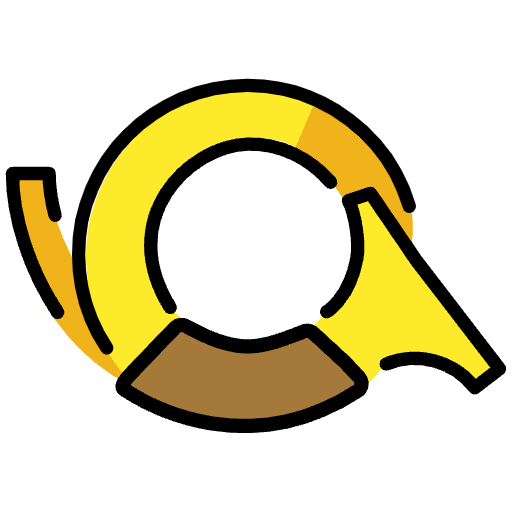 Postal Horn Emoji from OpenMoji Set