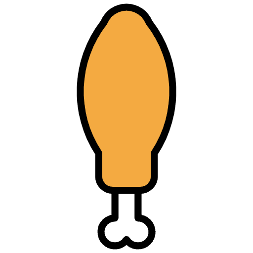 Poultry Leg Emoji from OpenMoji Emoji Set