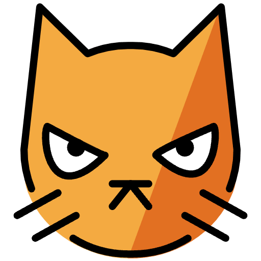 Pouting Cat Emoji from OpenMoji Emoji Set