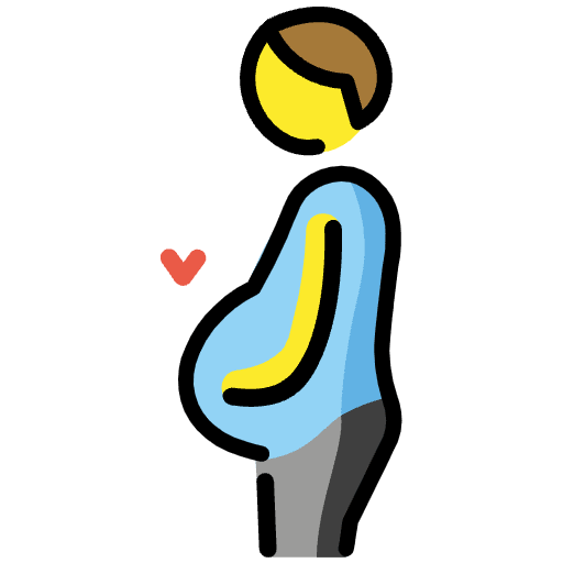 Pregnant Man Emoji from OpenMoji Emoji Set
