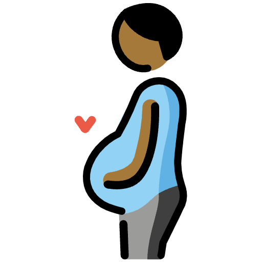 Pregnant Man Medium Dark Skin Tone Emoji from OpenMoji Set