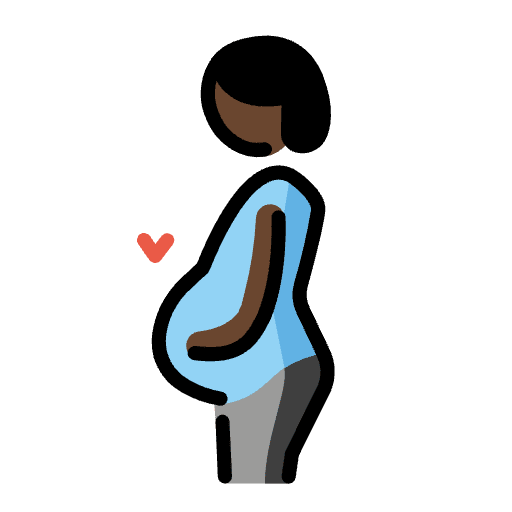 Pregnant Person Dark Skin Tone Element from OpenMoji Emoji Set