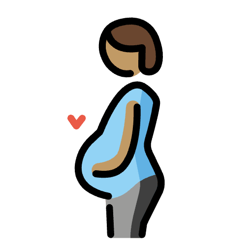 Pregnant Person Medium Skin Tone Emoji from OpenMoji Emoji Set