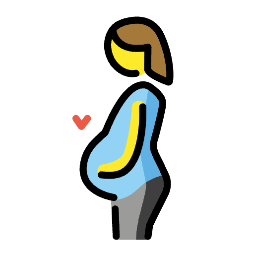Pregnant Woman Emoji from OpenMoji Emoji Set