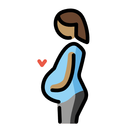 Pregnant Woman Medium Skin Tone Element from OpenMoji Emoji Set