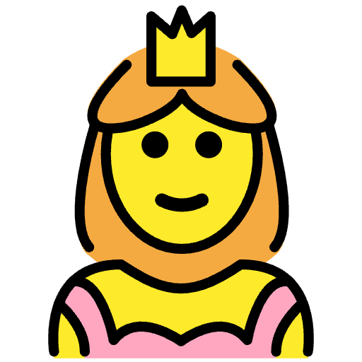 Princess Emoji from OpenMoji Emoji Set
