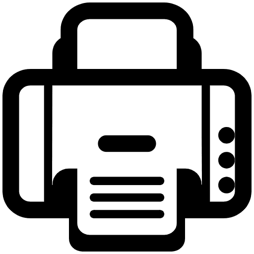 Printer High Contrast Emoji from Fluent Emoji High Contrast Set