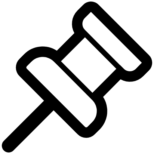 Pushpin High Contrast Element from Fluent Emoji High Contrast Set