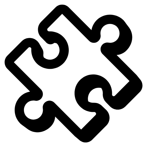Puzzle Piece High Contrast Emoji from Fluent Emoji High Contrast Set