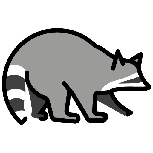 Raccoon Element from OpenMoji Emoji Set