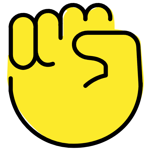 Raised Fist Emoji from OpenMoji Set