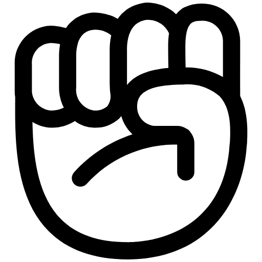 Raised Fist High Contrast Default Element from Fluent Emoji High Contrast Set