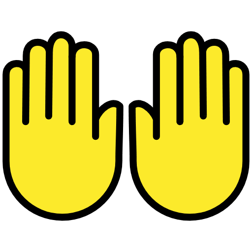 Raising Hands Emoji from OpenMoji Set