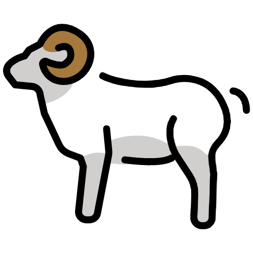 Ram Emoji from OpenMoji Emoji Set