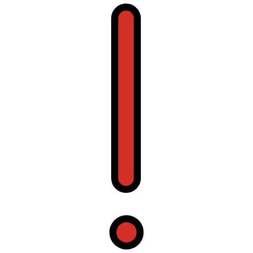 Red Exclamation Mark Emoji from OpenMoji Emoji Set