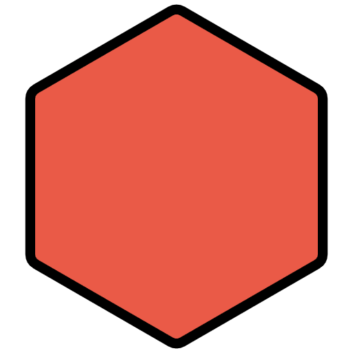Red Hexagon Element from OpenMoji Emoji Set
