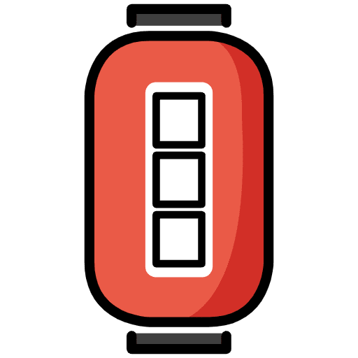 Red Paper Lantern Emoji from OpenMoji Emoji Set