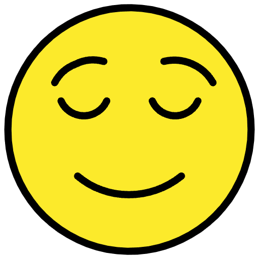 Relieved Face Emoji from OpenMoji Set