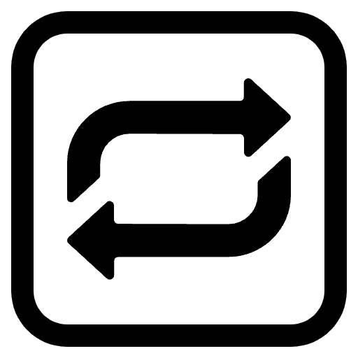 Repeat Button High Contrast Emoji from Fluent Emoji High Contrast Set
