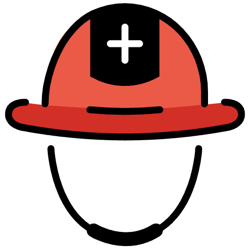 Rescue Worker’s Helmet Emoji from OpenMoji Emoji Set