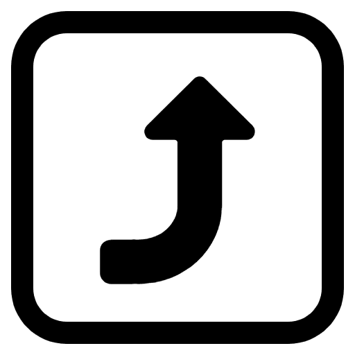 Right Arrow Curving Up High Contrast Emoji from Fluent Emoji High Contrast Set