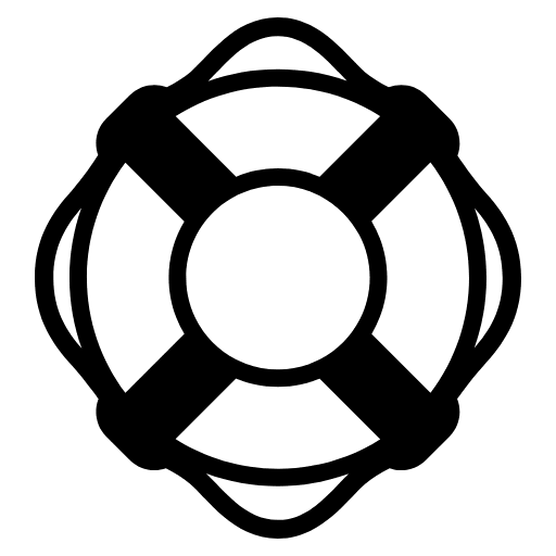 Ring Buoy High Contrast Element from Fluent Emoji High Contrast Set