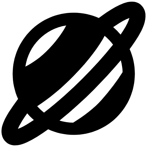 Ringed Planet High Contrast Emoji from Fluent Emoji High Contrast Set