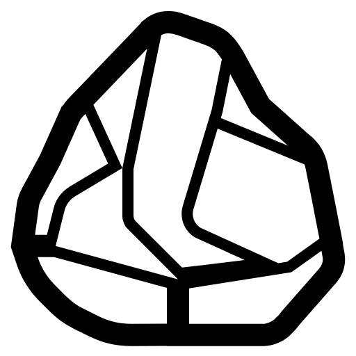 Rock High Contrast Element from Fluent Emoji High Contrast Set