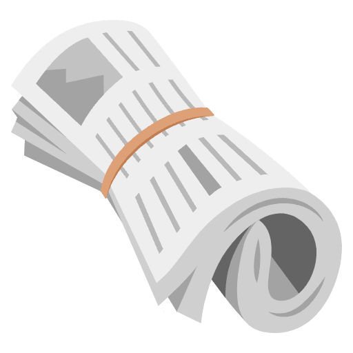 Rolled Up Newspaper Emoji from Noto Emoji Set