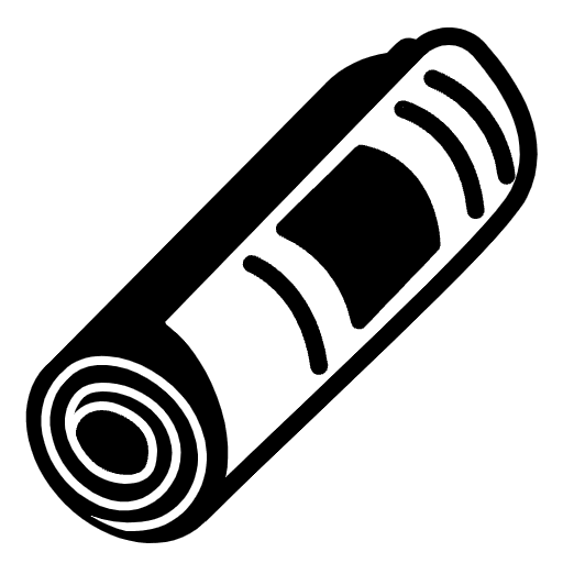 Rolled Up Newspaper High Contrast Emoji from Fluent Emoji High Contrast Set