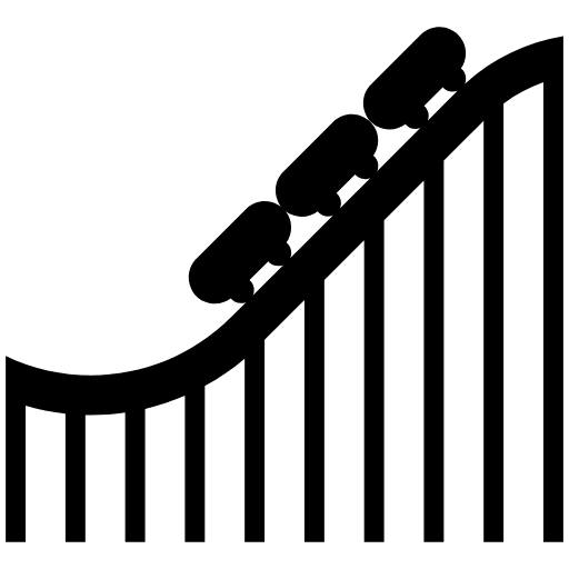 Roller Coaster High Contrast Emoji from Fluent Emoji High Contrast Set