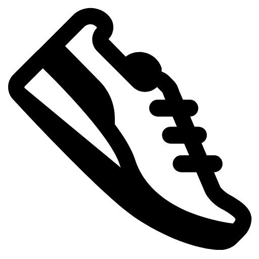 Running Shoe High Contrast Emoji from Fluent Emoji High Contrast Set