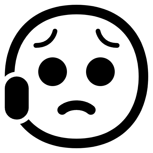 Sad But Relieved Face High Contrast Emoji from Fluent Emoji High Contrast Set