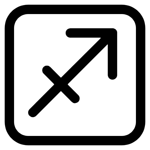 Sagittarius High Contrast Emoji from Fluent Emoji High Contrast Set