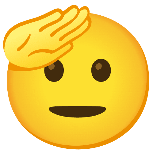 Saluting Face Emoji from Noto Emojis Set